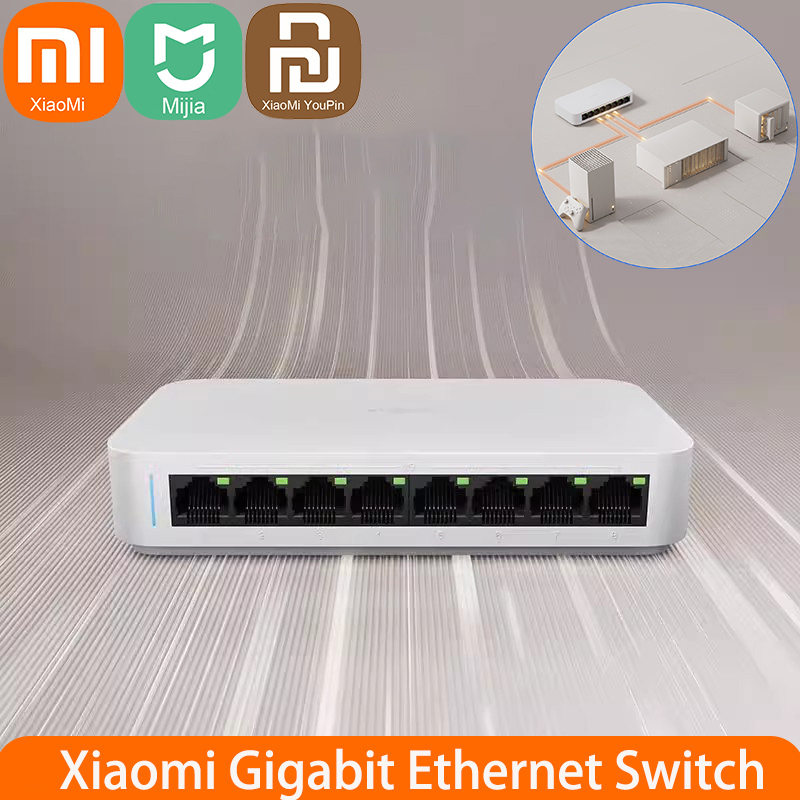 Xiaomi Hub Mijia Hub - Xiaomi Mi 8 포트 RJ45 기가비트