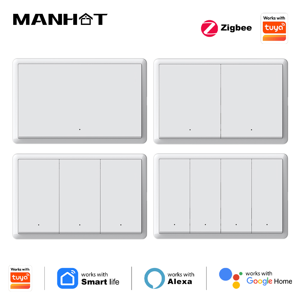 Smart Home Google - 맨핫 스마트 지그비 스위치, 중성선 필요