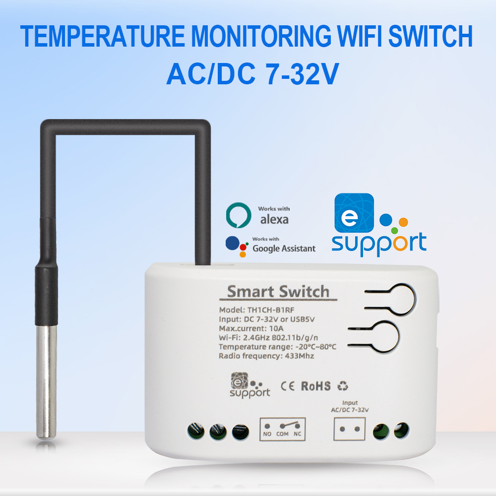 Smart Home Yasmina - 스마트 온도 스위치 12V 24V 220V