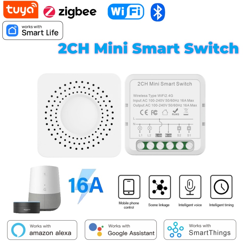 Smart Home Google - 투야 미니 스마트 스위치 WiFi 1-2-3-4갱