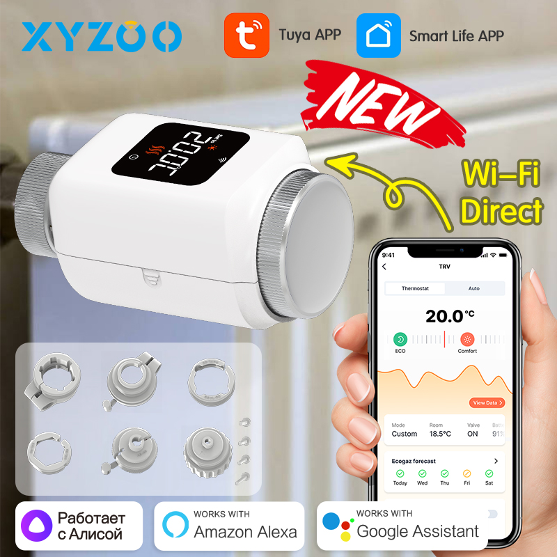 Smart Home Yasmina - 투야 스마트 와이파이 지그비 TRV 라디에이터
