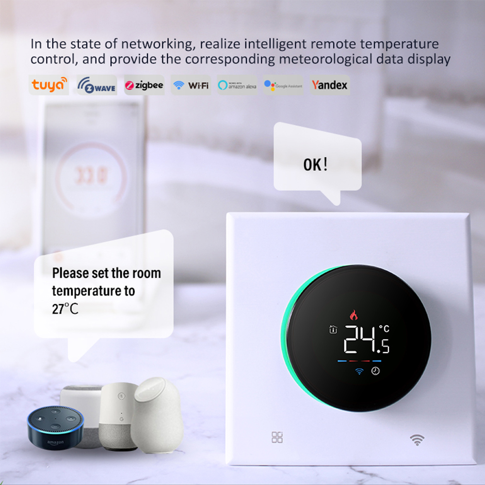 TUYA 와이파이 스마트 노브 온도조절기 바닥 난방 물 - Smart Home Yasmina 리뷰 및 가격