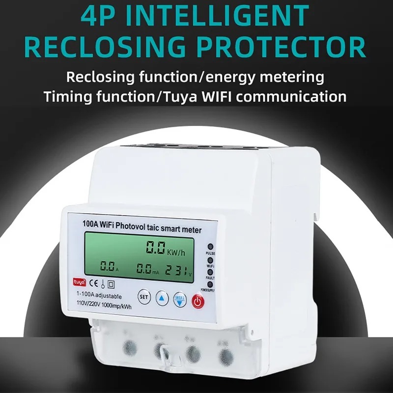 4P 1-100A WiFi 태양광 스마트 미터 1PH  - Smart Home Sistem 리뷰 및 가격