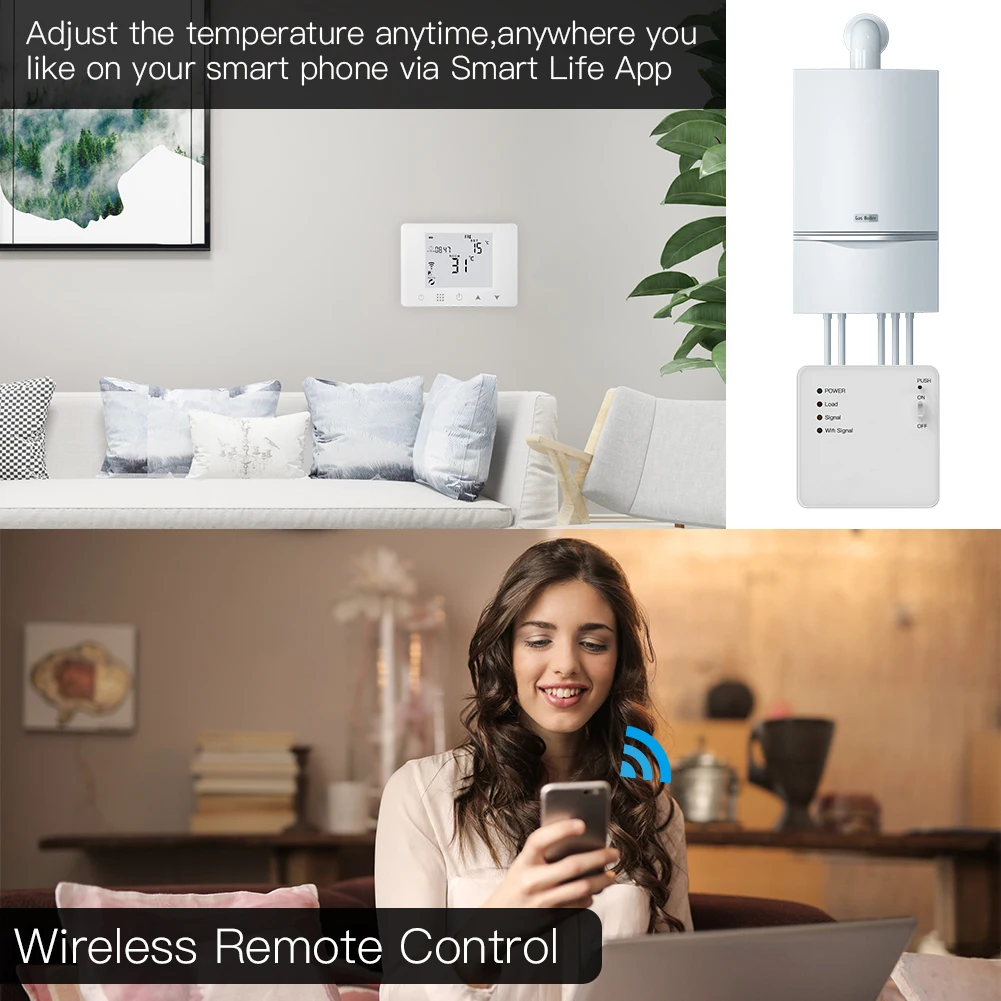 WiFi 스마트 온도 조절기 벽걸이형 가스 보일러 난방 - Smart Home Yasmina 리뷰 및 가격