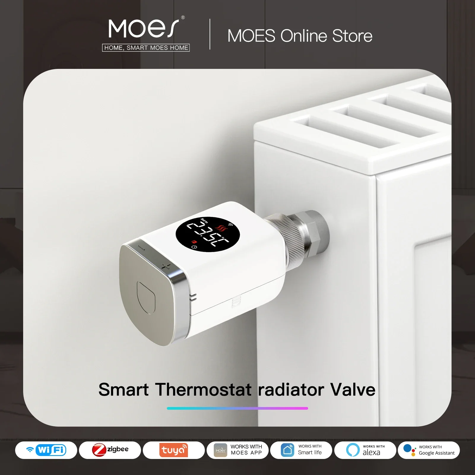 MOES 스마트 Wifi/Zigbee 온도 조절 라디에 - Smart Home Yasmina 리뷰 및 가격