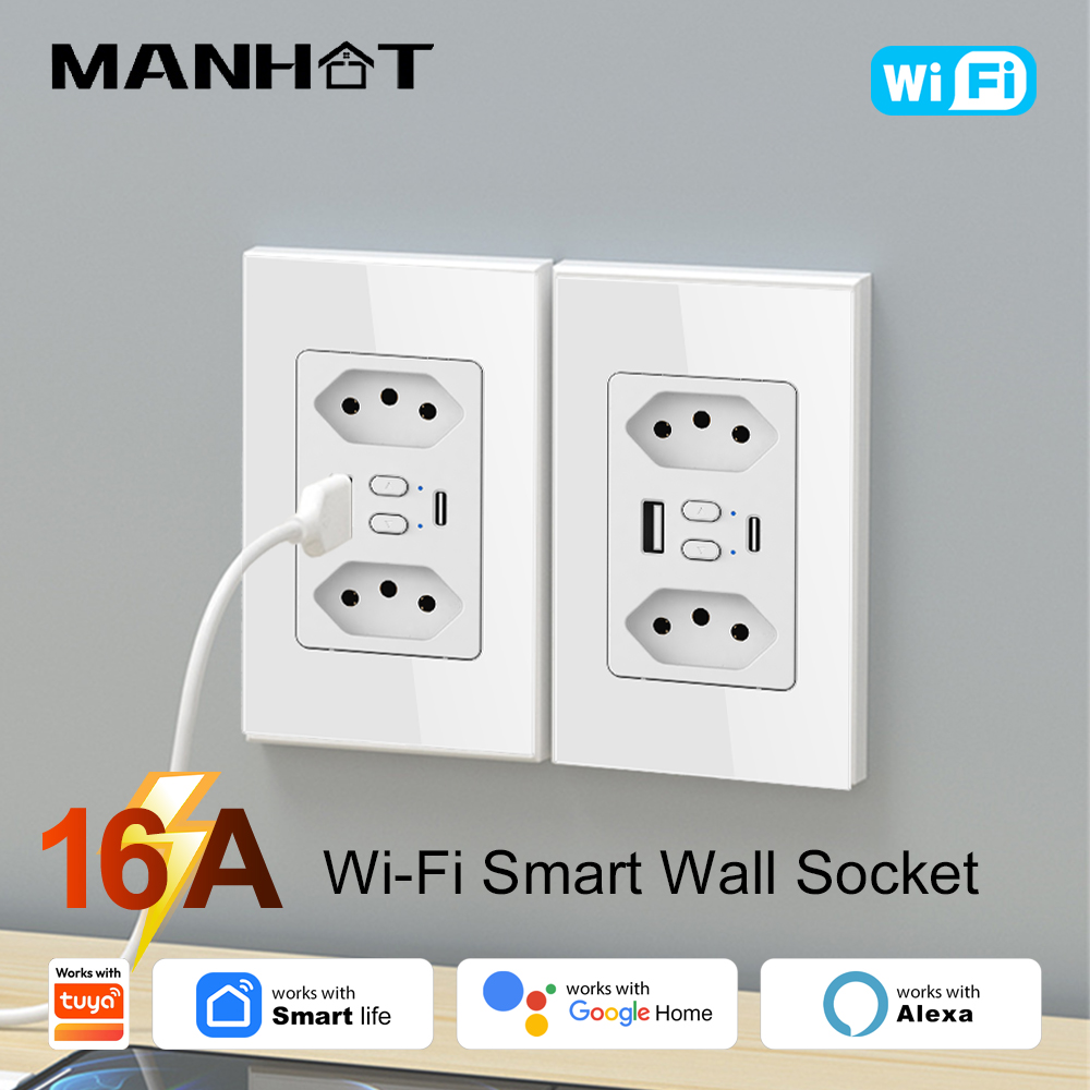 MANHOT Wifi 스마트 브라질 소켓 스위치(USB - Smart Home Sistem 리뷰 및 가격