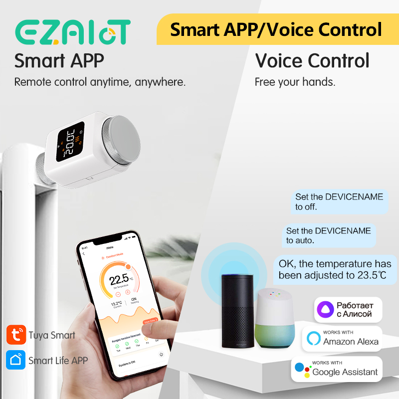 Tuya 스마트 WiFi 온도 조절 라디에이터 밸브 T - Smart Home Yasmina 리뷰 및 가격