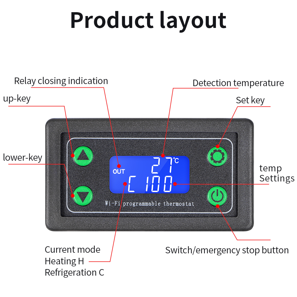 DC12-36V LED 디지털 온도 컨트롤러 -99~9 - Wifi Led Dimmer 리뷰 및 가격