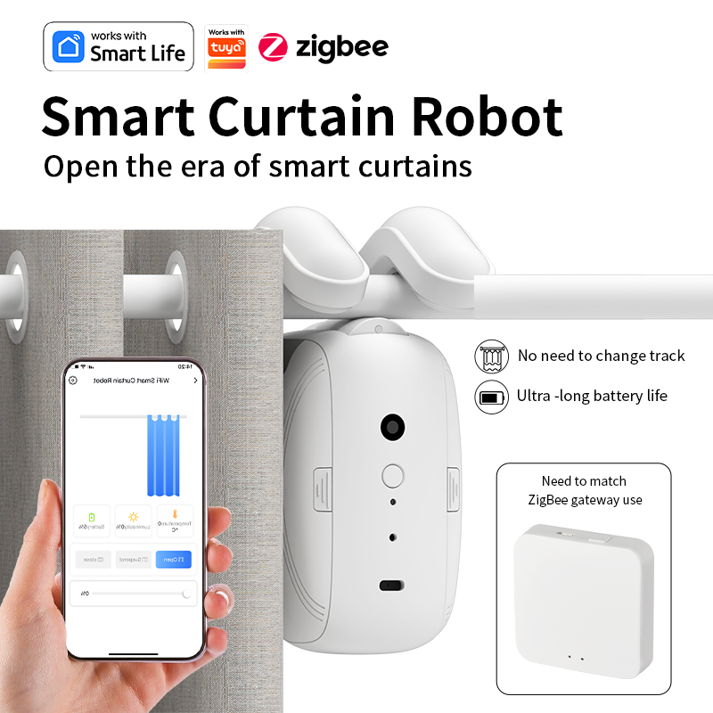 지그비 스마트 커튼 드라이버 로봇 자동 커튼 모터 커튼 - Smart Home Robot 리뷰 및 가격