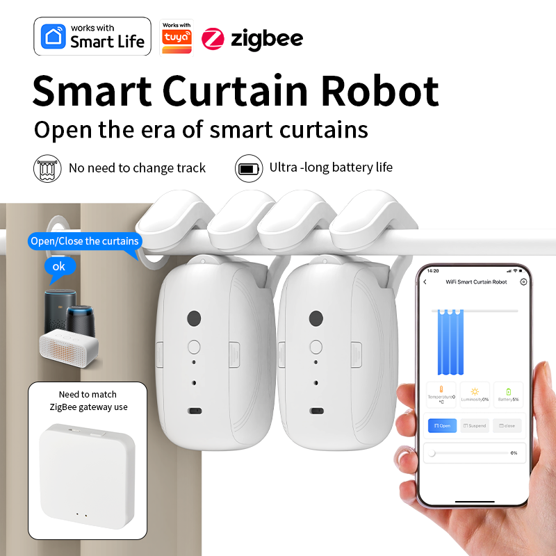 지그비 스마트 커튼 드라이버 로봇 자동 커튼 모터 커튼 - Smart Home Robot 리뷰 및 가격