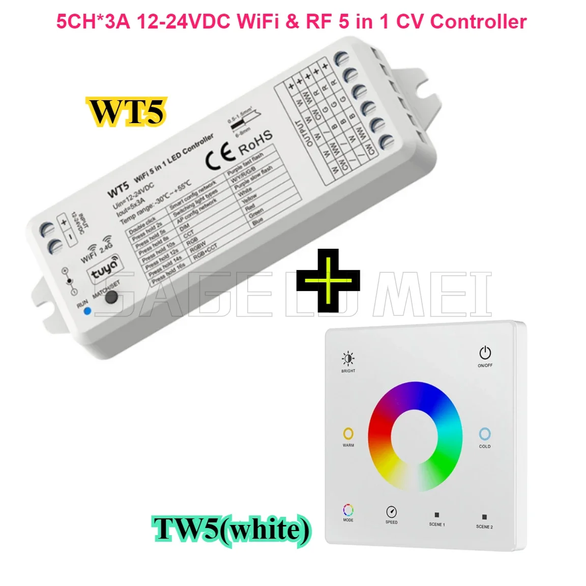Wifi 5 in1 LED 컨트롤러 WT5 Tuya T - Wifi Led Dimmer 리뷰 및 가격