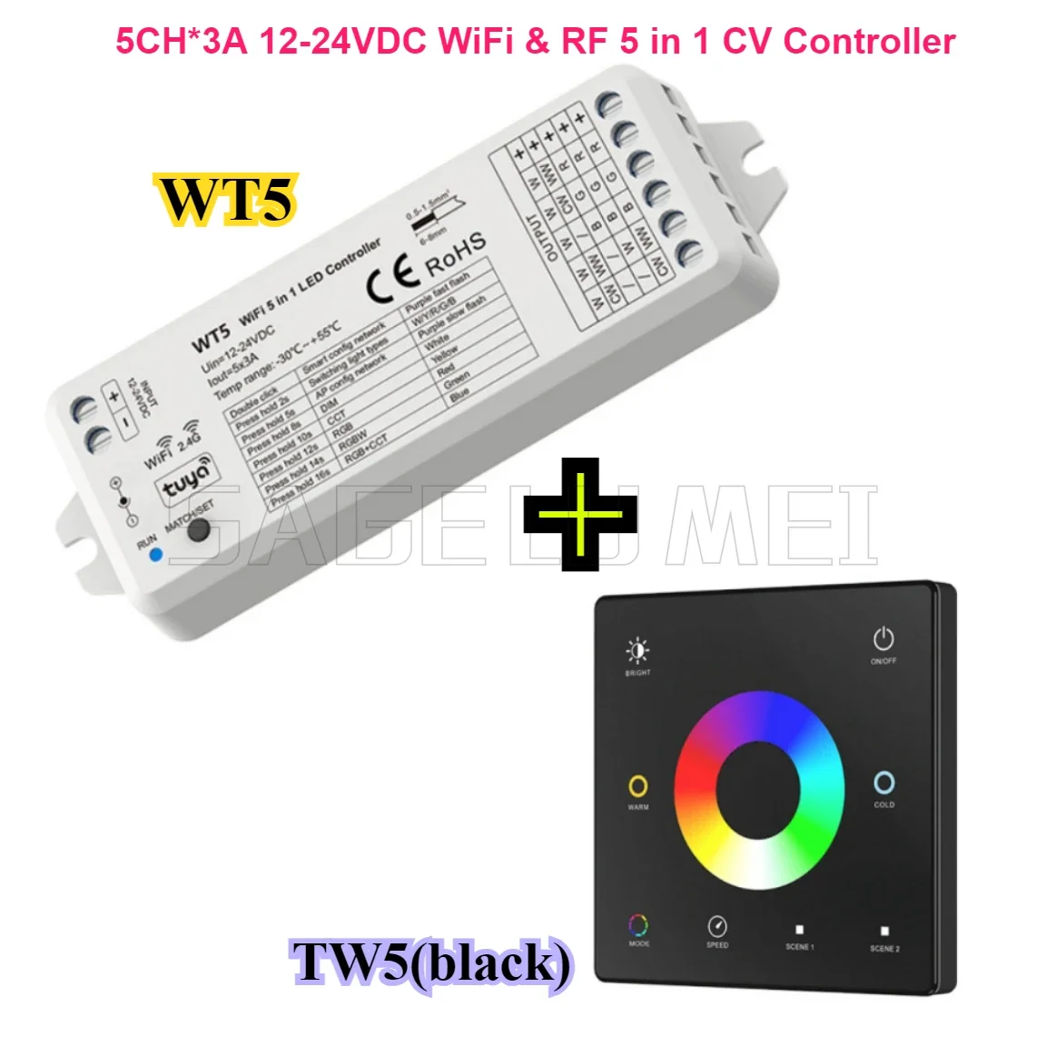 Wifi 5 in1 LED 컨트롤러 WT5 Tuya T - Wifi Led Dimmer 리뷰 및 가격